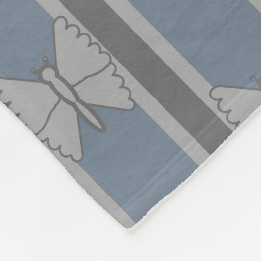 Vlinder Gestreept Fleece Deken (Hoek)