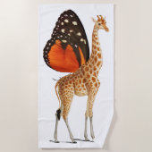 Vlinder gevleugelde giraffe strandlaken (Voorkant)