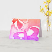 Vlinder gevouwen Wenskaart Kaart (Gele Bloem)