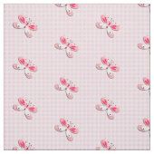 Vlinder Gingham Plaid Roze Wit Stof (Swatch)