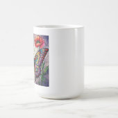 Vlinder glas-in-loodraam ontwerp papaver bloem koffiemok (Center)