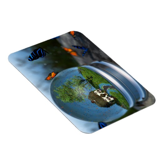 Vlinder Globe Flexibele Magneet (Rechterzijde)