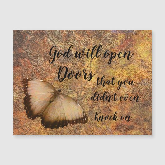 Vlinder God Opent Deuren Magnetische Kaart (Voorkant)