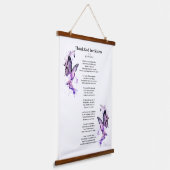 vlinder Goddank voor zusters gedicht Hangend Wandkleed (Gebogen)