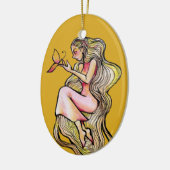 Vlinder Godin Keramisch Ornament (Links)