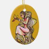 Vlinder Godin Keramisch Ornament (Achterkant)