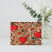 Vlinder & Goud Briefkaart (Staand voorkant)