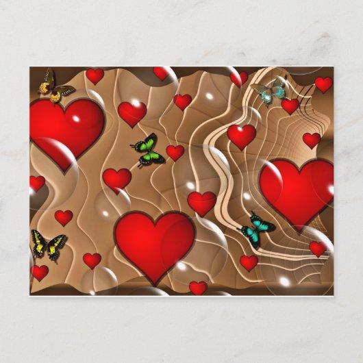 Vlinder & Goud Briefkaart (Voorkant)