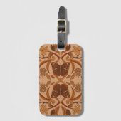 Vlinder Goudbruine Herfst Bagage Label (Voorkant (verticaal))