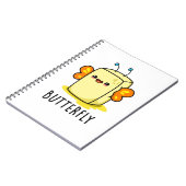 Vlinder Grappige Boter Met Vleugels Pun  Notitieboek (Linkerzijde)