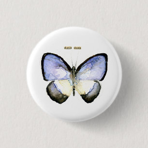 Vlinder: Groen blauw Ronde Button 3,2 Cm