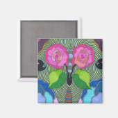 Vlinder - grote Rozen ogen Magneet (Voorkant / Achterkant)