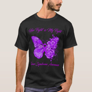 Vlinder Haar strijd is mijn strijd Turner-syndroom T-shirt