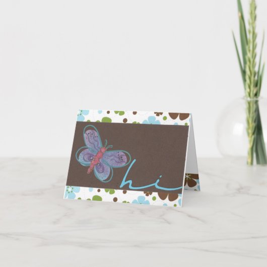 Vlinder hallo Notecard Kaart (Voorkant)