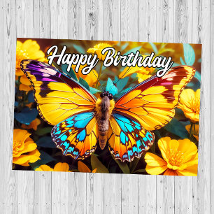  vlinder Happy Birthday Kaart