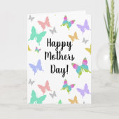 Vlinder Happy Moederdag  Schattigee moeder Kaart (Voorkant)