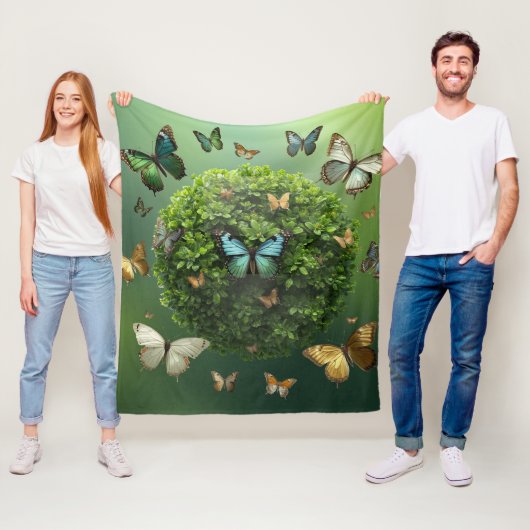 Vlinder Harmonie Natuur Sfeer Fleece Deken (In situ)