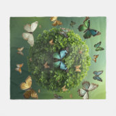 Vlinder Harmonie Natuur Sfeer Fleece Deken (Voorkant (Horizontaal))