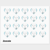 Vlinder hart bruiloft gunst Sticker:: Blauw Sticker (Vel)