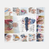 Vlinder hart in liefdevolle geheugen foto collage fleece deken (Voorkant (Horizontaal))