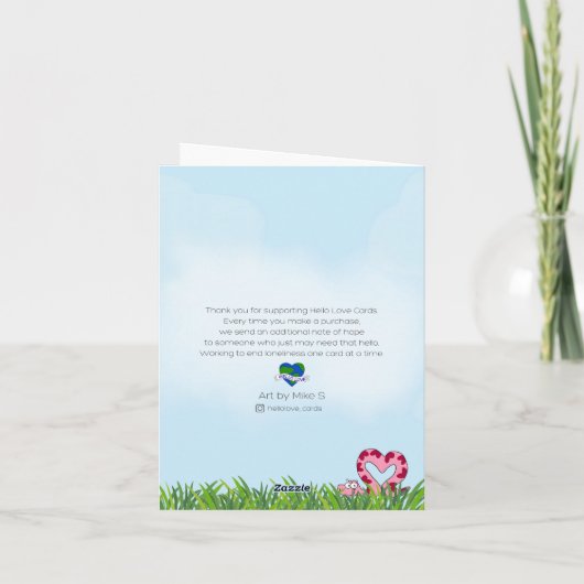 Vlinder Hart Kaart (Achterkant)