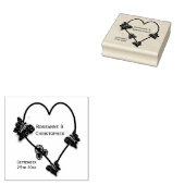 vlinder hart ontwerp bruiloft rubberstempel (Gestempeld)