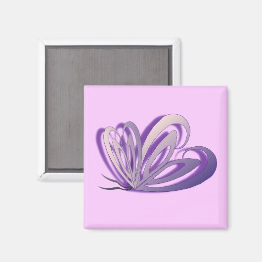 vlinder hart ontwerp magneet (Voorkant / Achterkant)