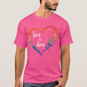 Vlinder Hart Regenboog Liefde Is Liefde LGBT Homos T-shirt