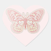 Vlinder Hart Sticker (Voorkant)