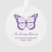 Vlinder Herdenking Ornament (voorkant)