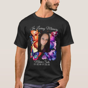 Vlinder Herdenkings Funeral Begrafenis Viering  T-shirt