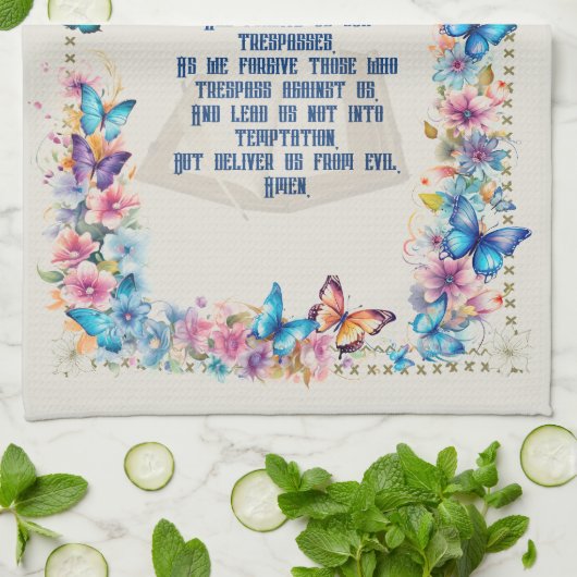 Vlinder het gebed van de Heer Theedoek (Gevouwen)