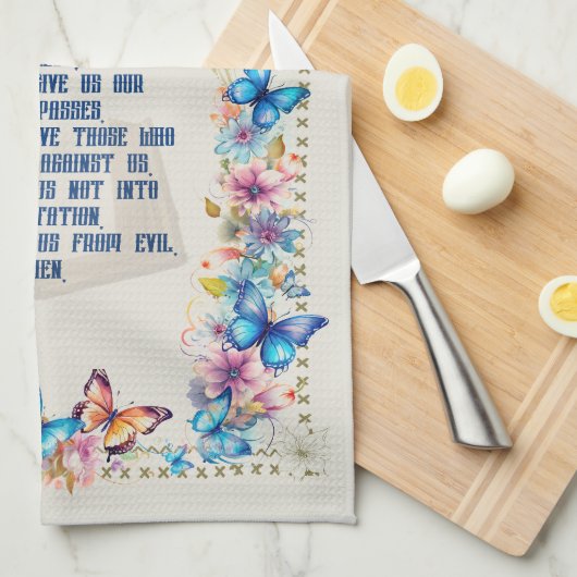 Vlinder het gebed van de Heer Theedoek (Quarter Fold)