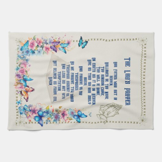 Vlinder het gebed van de Heer Theedoek (Horizontaal)