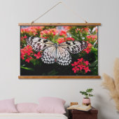 Vlinder hout Topped Wandtapijt Hangend Wandkleed (Slaapkamer)