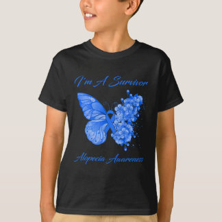 Vlinder Ik Ben Een Overlever Alopecia Bewustzijn T-shirt