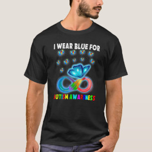 Vlinder Ik Draag Blauw Voor Autisme Bewustzijn Gra T-shirt