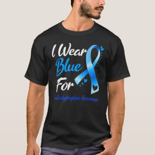 Vlinder Ik Draag Blauw Voor Leukodystrofieën Bewus T-shirt