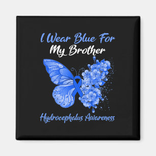 vlinder ik Draag blauw voor mijn broer hydrocephal Magneet