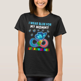 Vlinder Ik Draag Blauw Voor Mijn Moeder Autisme Be T-shirt