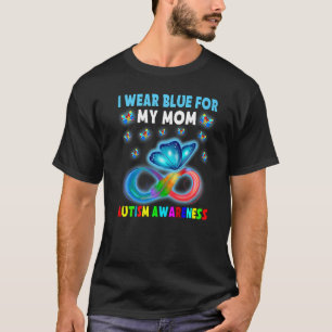 Vlinder Ik Draag Blauwe Voor Mijn Moeder Autisme B T-shirt