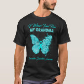 Vlinder ik Draag Blauwgroen voor mijn oma dissocia T-shirt (Voorkant)