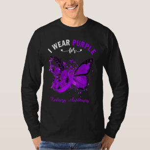 Vlinder Ik Draag Paars Voor Epilepsiebewustzijn T-shirt
