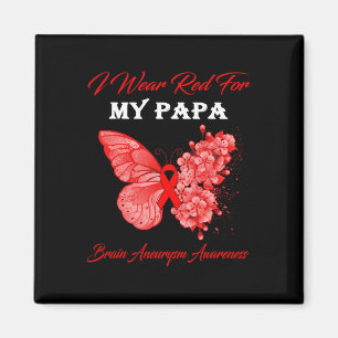 Vlinder Ik Draag Rood Voor Mijn Papa Hersenaneurys Magneet