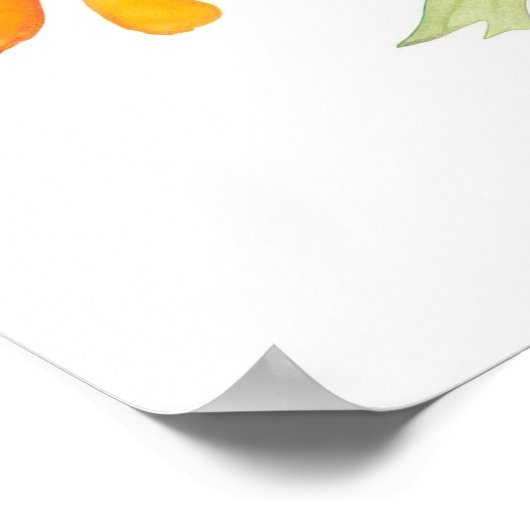 Vlinder illustratie poster (Hoek)