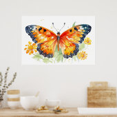 Vlinder illustratie poster (Keuken)