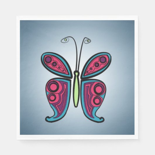 Vlinder Illustratie Servet (Voorkant)