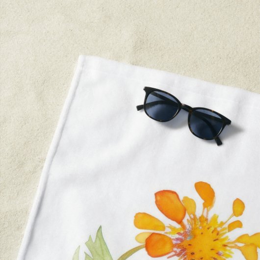 Vlinder illustratie strandlaken (In situ)