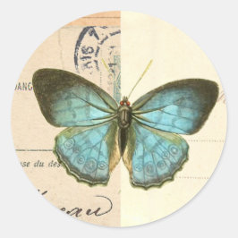  vlinder in blauw mooie trendy sticker