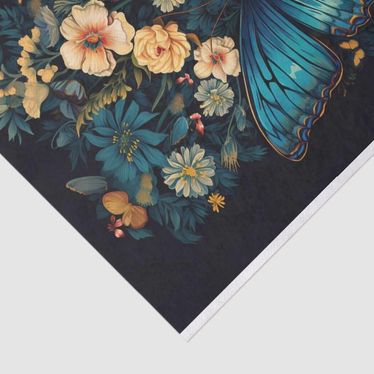 Vlinder in Bloemen 2 Decoupage papier (Detail)